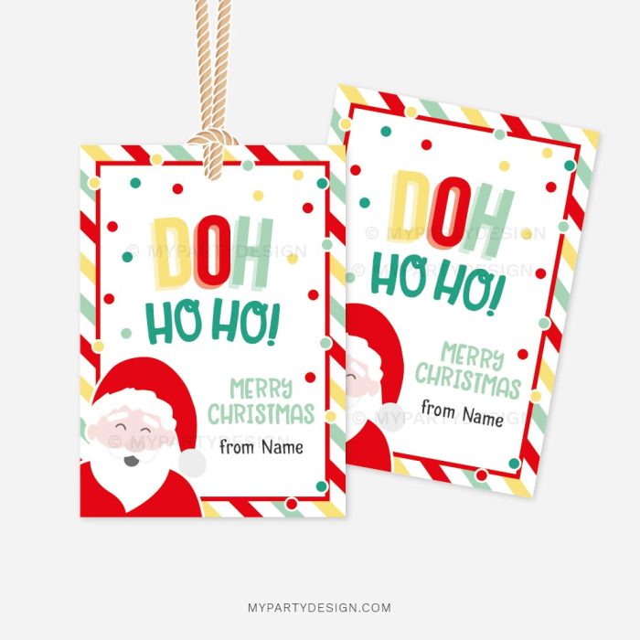Christmas play dough gift tags