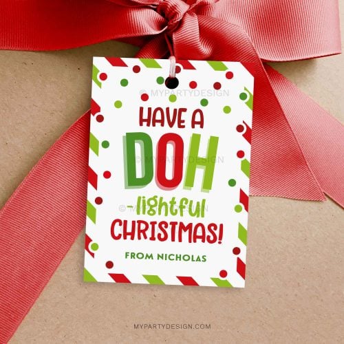 doh-lightful christmas play dough gift tag for christmas class gifts