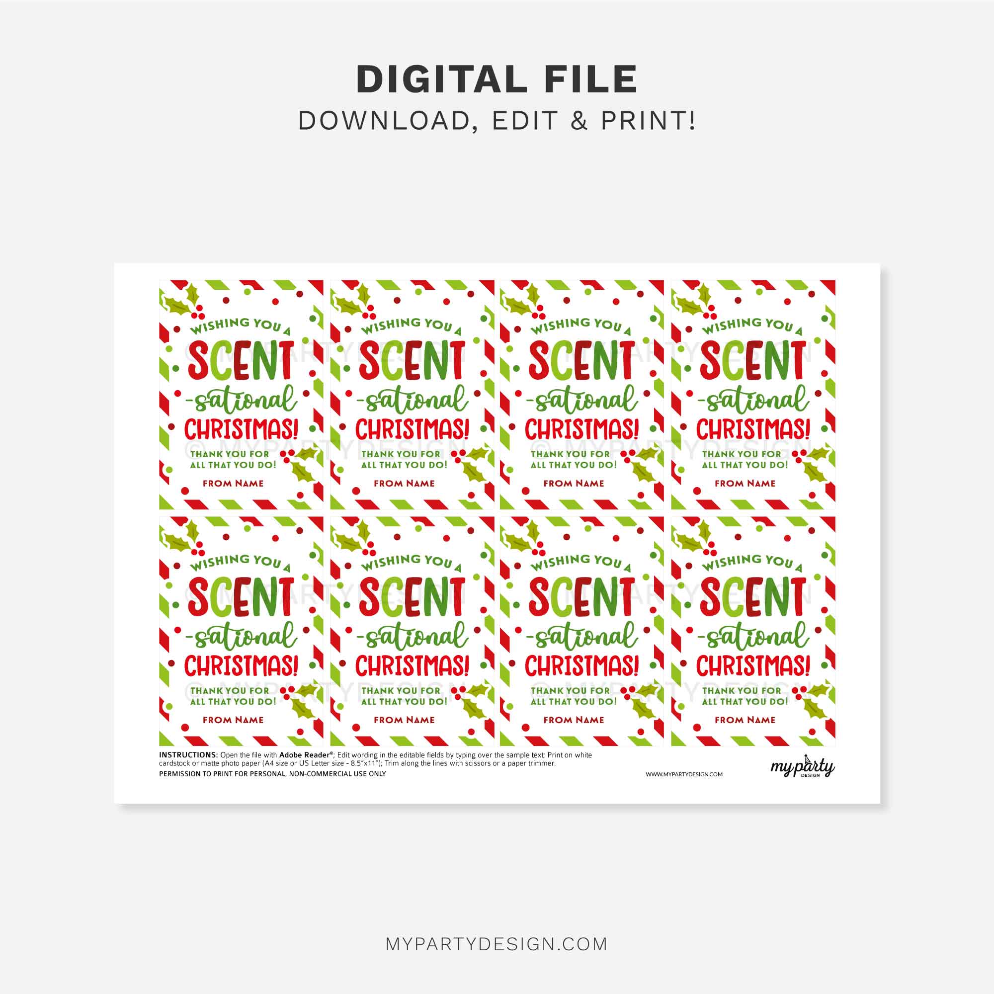 CHRISTMAS-GIFT-TAGS-SCENT-SATIONAL-CHRISTMAS-00C printable scentsational christmas gift tag for candle, soap or fragrance gift
