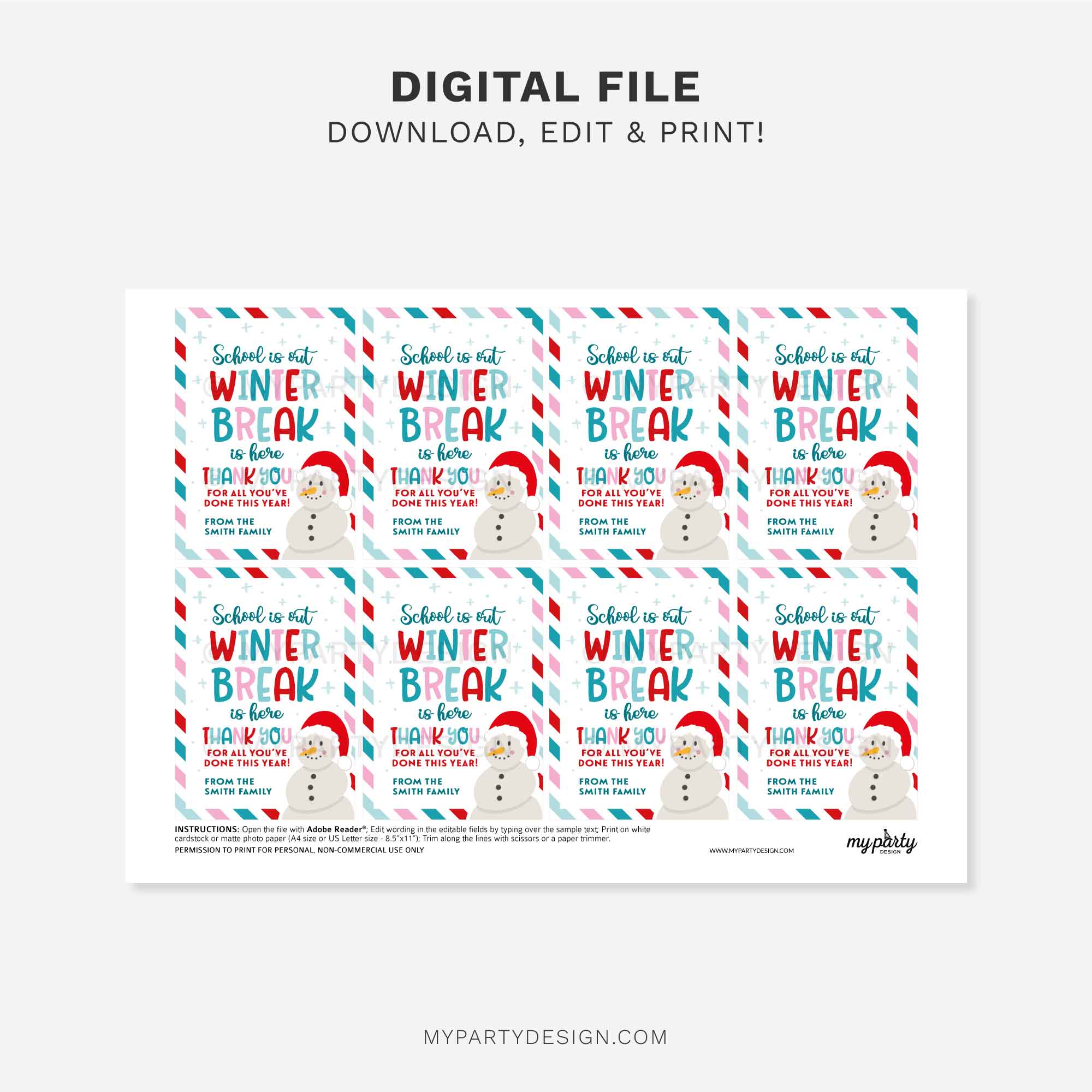 CHRISTMAS-GIFT-TAGS-SCHOOL-IS-OUT-WINTER-BREAK-00C printable school is out winter break gift tag for christmas teacher appreciation gifts