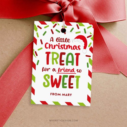 christmas treat for a friend so sweet gift tag for christmas class gifts