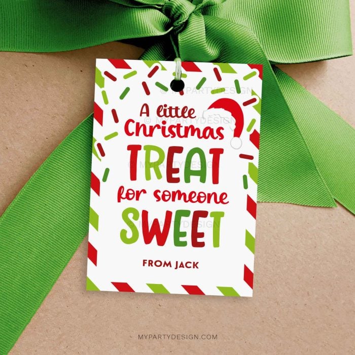 christmas treat for someone sweet gift tag for christmas appreciation gifts