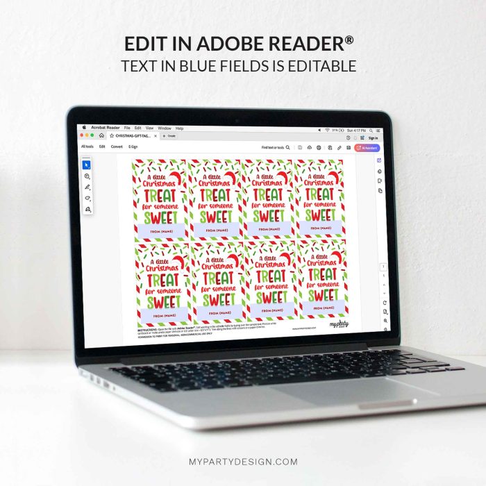 editable christmas treat for someone sweet gift tag template for christmas appreciation gifts