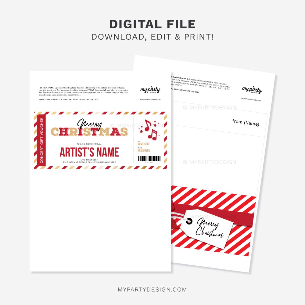 CHRISTMAS-GIFT-VOUCHER-CONCERT-GOLD-RED-00C printable Christmas concert ticket template