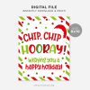 printable christmas chip chip hooray appreciation sign for staff or teacher appreciation gifts