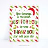 christmas lounge stocked to say thank you sign for nurses, employees, staff or teacher appreciation
