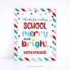 school merry and bright sign for christmas teacher and school staff appreciation
