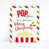 poppin by to wish you a merry christmas sign for popcorn gifts
