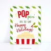 poppin by to say happy holidays sign for popcorn gifts