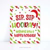 christmas sip sip hooray sign for teachers or staff appreciation