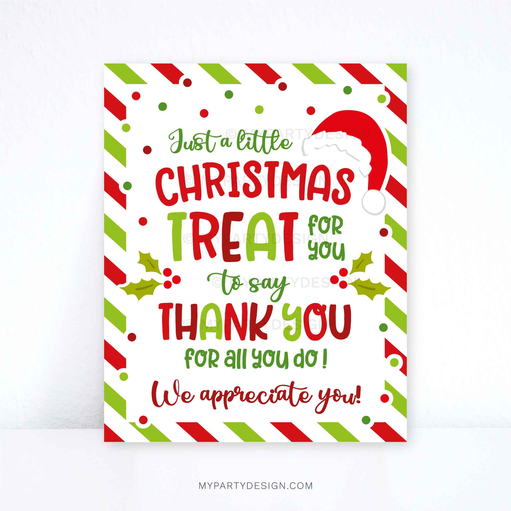 CHRISTMAS-SIGN-TREAT-TO-SAY-THANK-YOU-00A christmas treat to say thank you sign for teachers, staff or any appreciation gifts