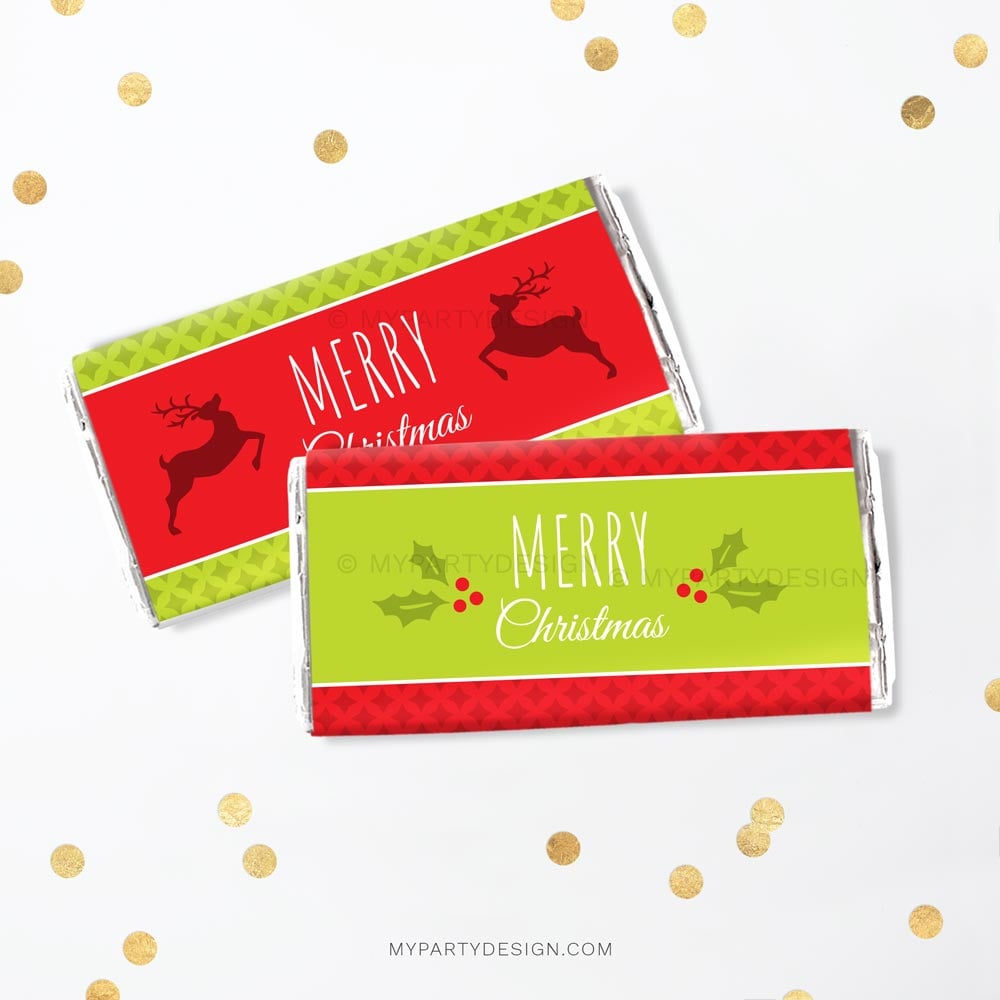CHRISTMAS_CHOC_WRAPPERS-THEME01-00A printable Christmas chocolate wrappers for Christmas gifts