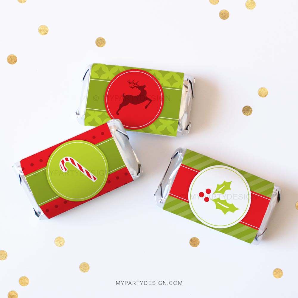 CHRISTMAS_CHOC_WRAPPERS-THEME01-00B printable Christmas mini chocolate wrappers for Christmas party favors