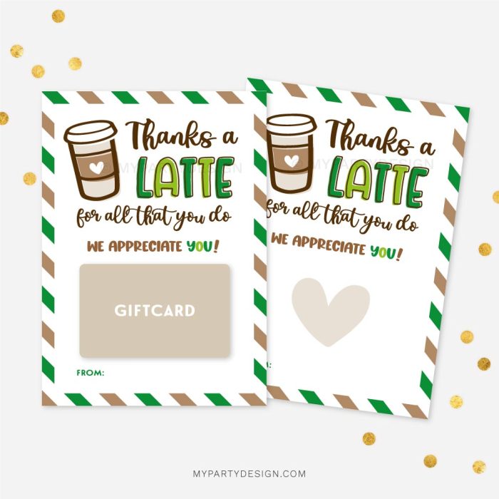 thanks a latte gift card holder for coffee appreciation gift