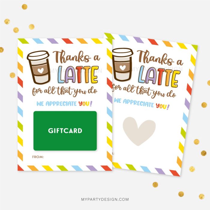 thanks a latte gift card holder for coffee appreciation gift