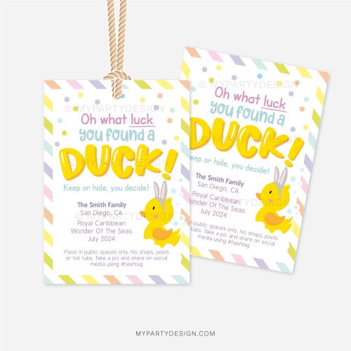 diy Easter cruising ducks tags for cruise duck hiding game