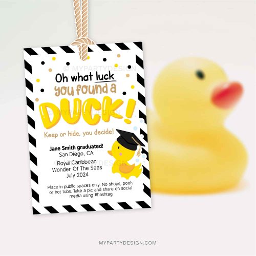 graduation cruising ducks tag for cruise duck hiding game