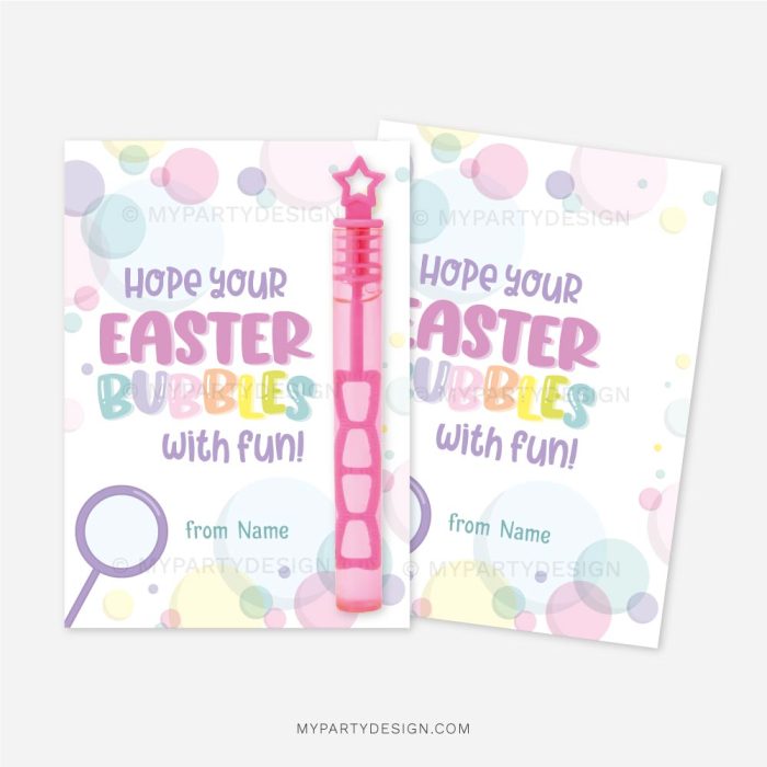 diy easter bubbles gift for students
