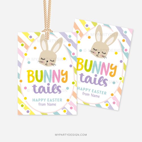 bunny tails easter gift tag for kids easter class gifts