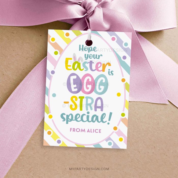 Hope your Easter is Egg-stra Special Gift Tag for easter class gifts