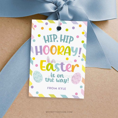 easter hip hip hooray gift tag for easter class gifts