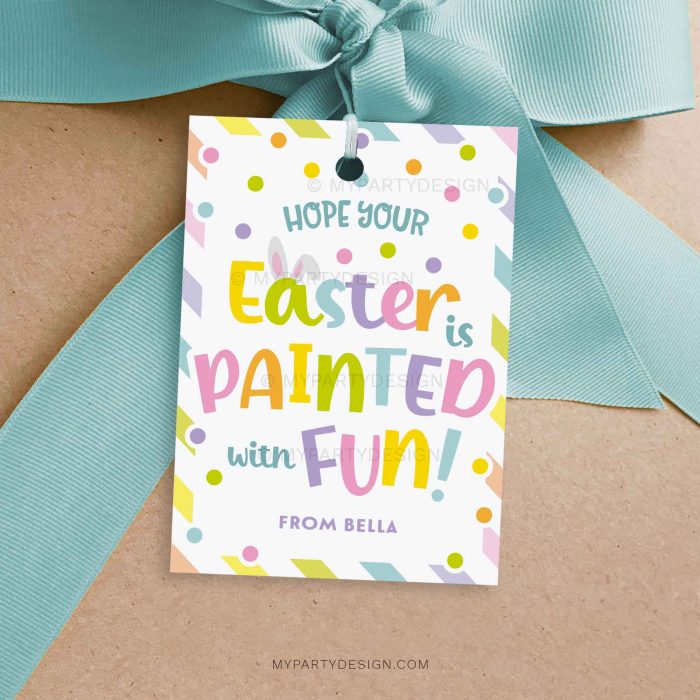 painted with fun easter gift tag for easter class gifts