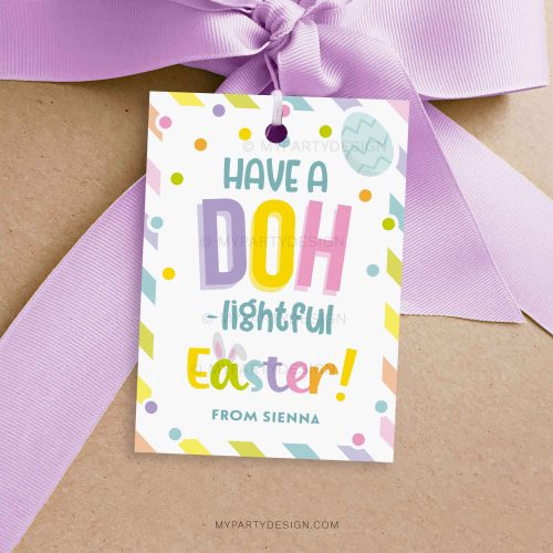 doh-lightful easter play dough gift tag for easter class gifts