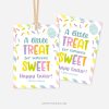 easter gift tags that read "a little treat for someone sweet"