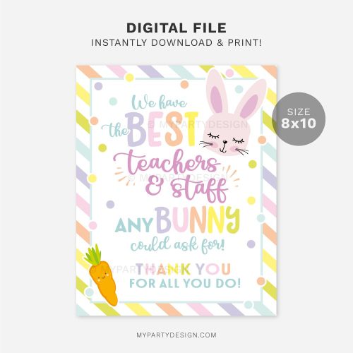 printable teachers and staff appreciation Easter sign