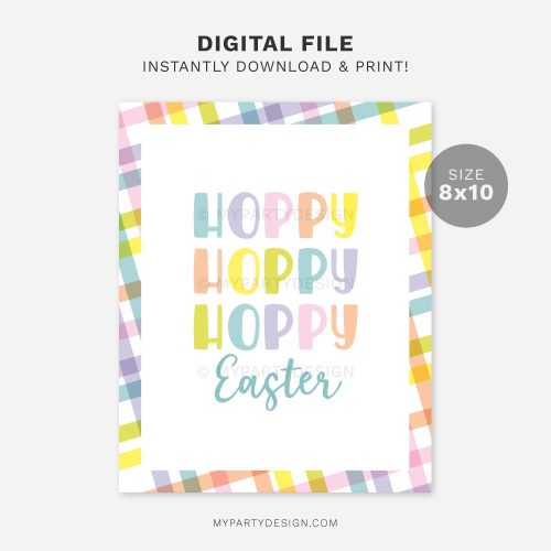 hoppy hoppy easter sign for spring easter decor