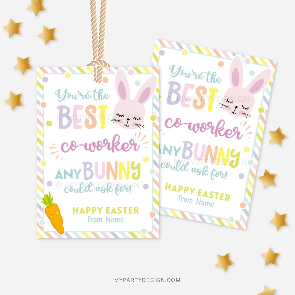 EASTER-TAGS-BEST-COWORKER-00A best coworker any bunny could ask for, coworker appreciation Easter tags