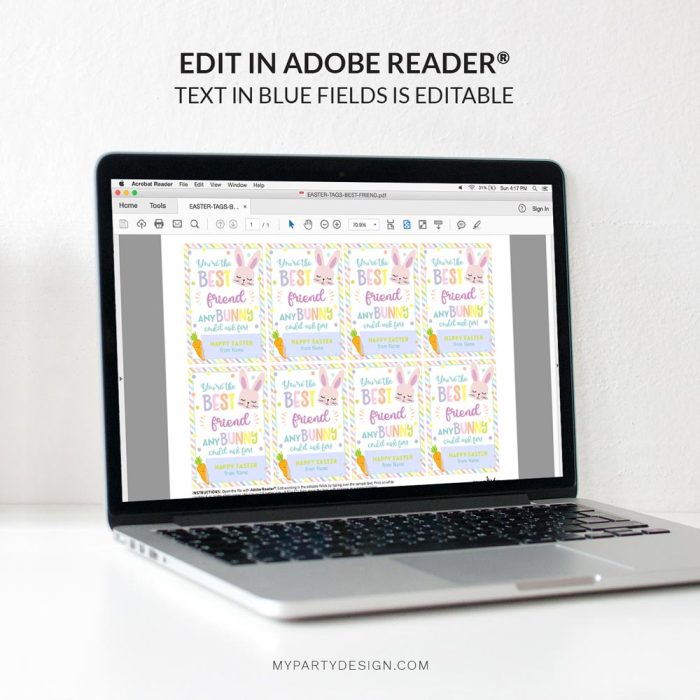 editable friend appreciation Easter tags