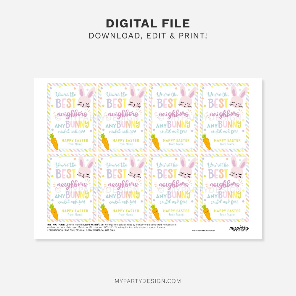 EASTER-TAGS-BEST-NEIGHBORS-00B printable neighbor appreciation Easter tags