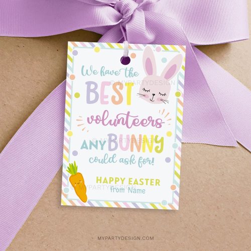 volunteer appreciation Easter tags for volunteer gifts