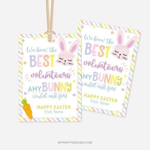 we have the best volunteers any bunny could ask for, team appreciation Easter tags