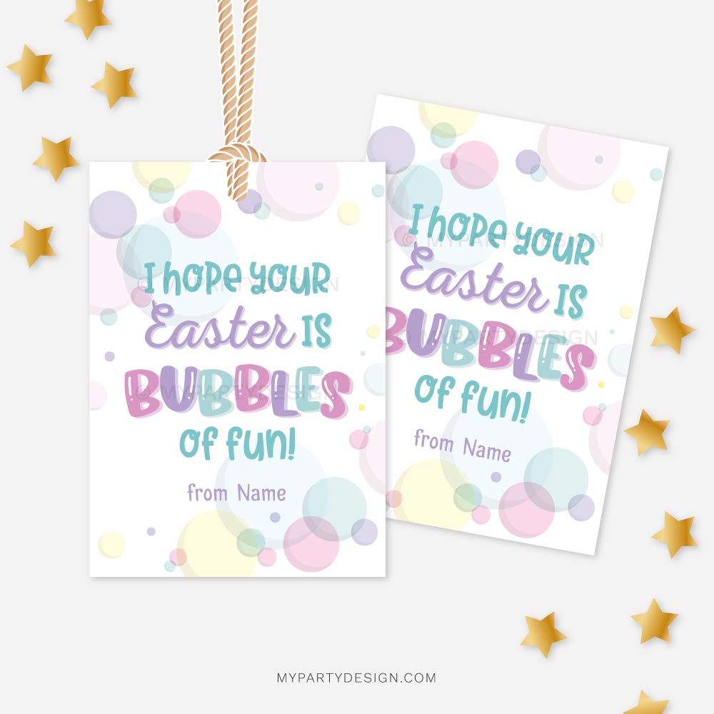 EASTER-TAGS-BUBBLES-OF-FUN-00A Easter Bubbles of Fun Tags for kids class gifts or gift from teacher