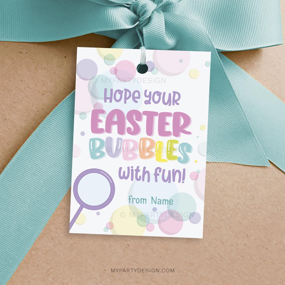 EASTER-TAGS-BUBBLES-WITH-FUN-00AA Easter Bubbles with Fun Tags for kids class gifts or gift from teacher