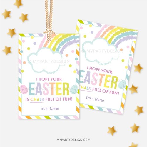 easter chalk gift tags for easter class gifts