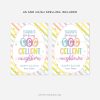 EASTER-TAGS-EGGCELLENT-NEIGHBORS-00C Eggcellent neighbours Easter Tags in pastel rainbow colors with stripes background that read "Thanks for being EGGcellent neighbours"