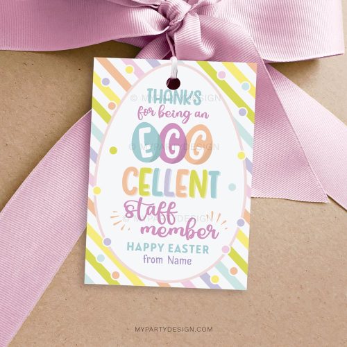 EGGcellent Staff Member Easter Tags Printable