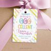 eggcellent team member easter appreciation tag