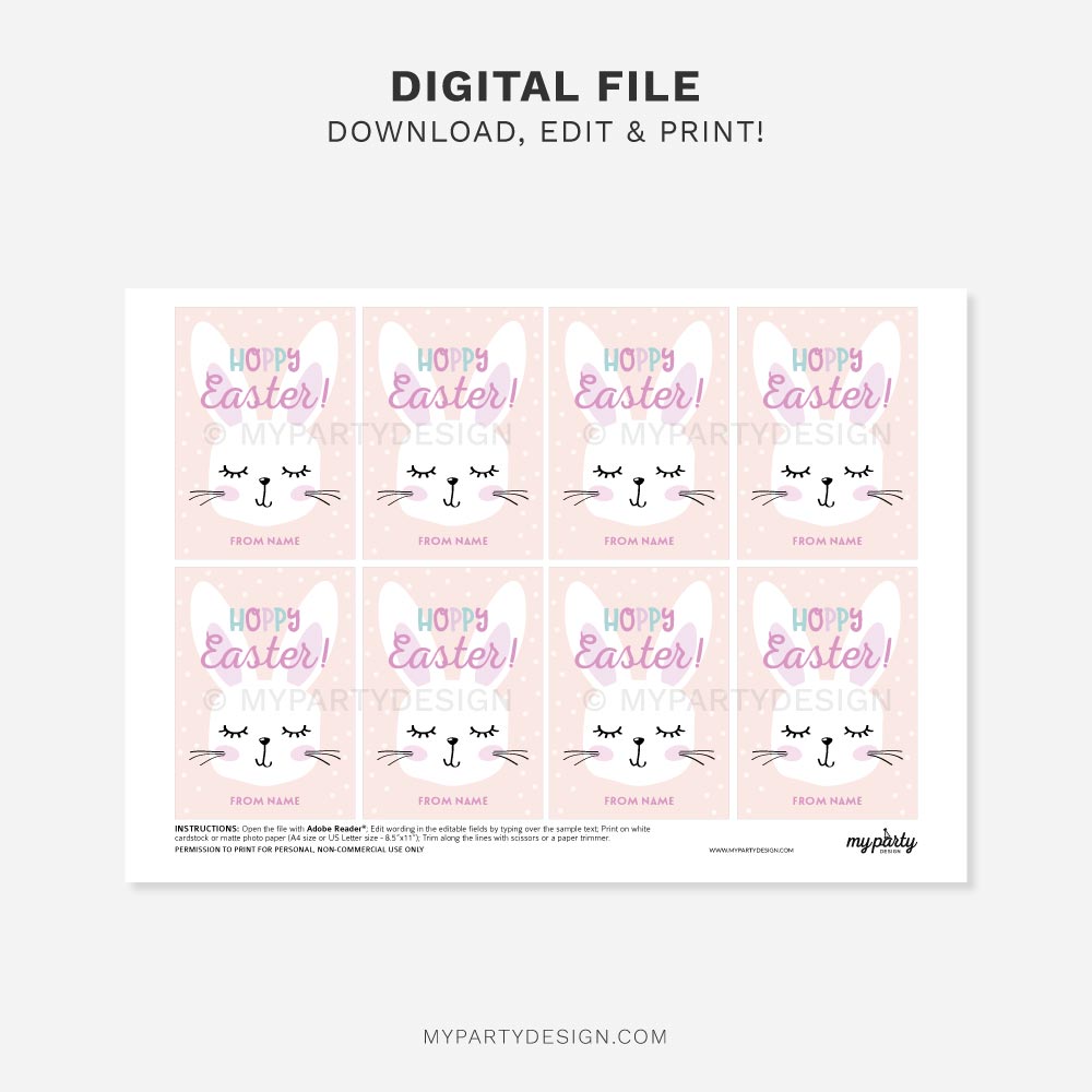 EASTER-TAGS-HOPPY-EASTER-00B printable Hoppy Easter Bunny Tags