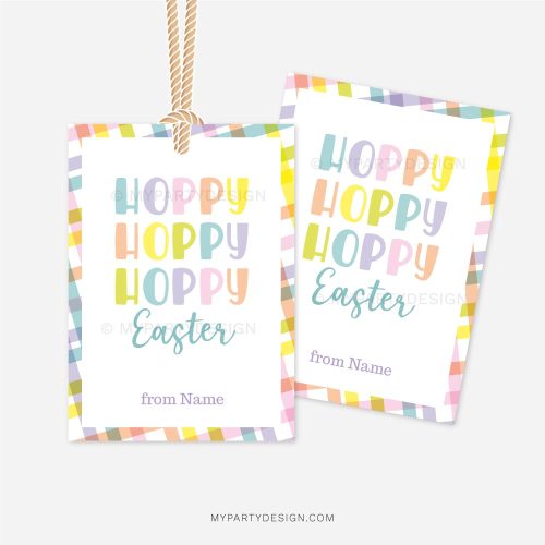 Hoppy Hoppy Easter Tags for Easter gifts