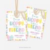 hoppy you're my friend easter tags for students or classmates