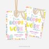 easter gif tags for coworkers gifts that read "I'm so Hoppy to Work with You"