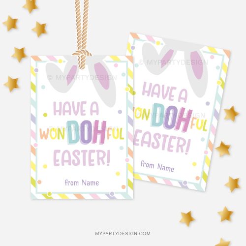 WonDOHful Easter Tags for play dough gifts