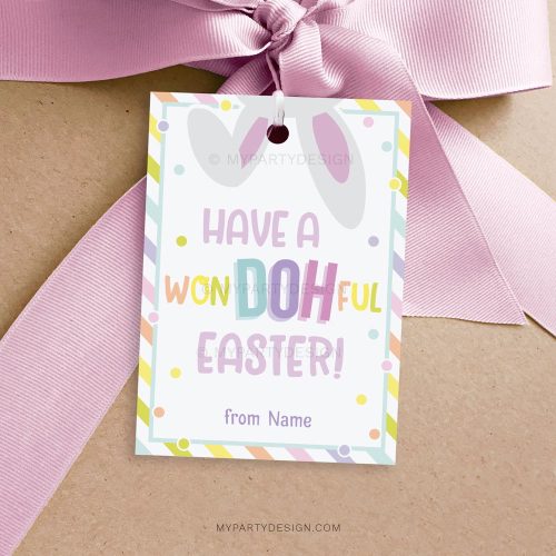 WonDOHful Easter Tags for Play Dough, Printable
