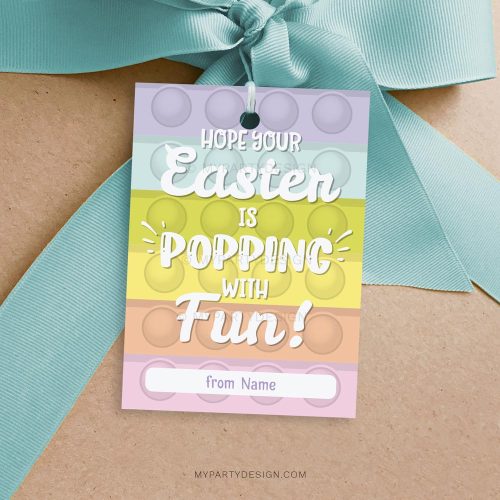 popping with fun Easter Tags for pop it fidget toy gifts