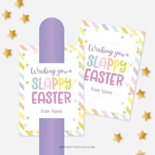 slappy easter tags for slap bracelet wristband gifts