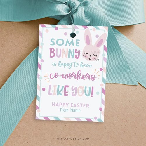 coworker easter tags - some bunny is happy to have co-workers like you
